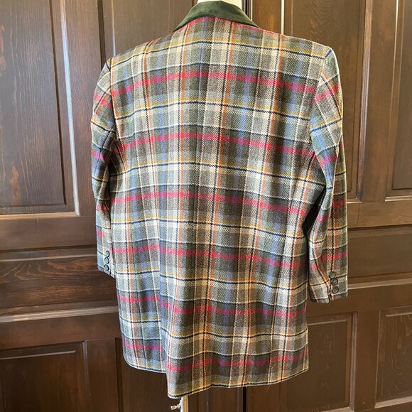 Clementino Peter Hahn Wool Blazer Jacket Tartan Plaid Women's 16/18/1X Petite - Picture 9 of 9